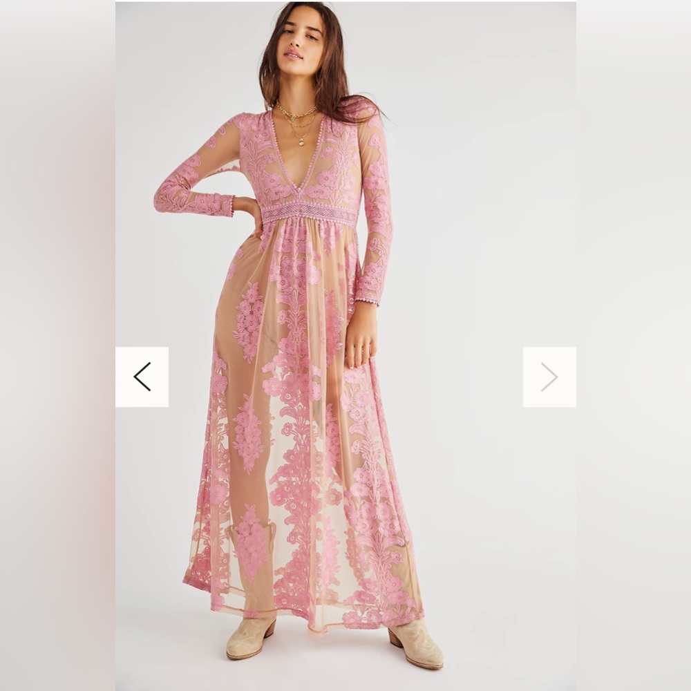 For Love and Lemons Temecula Dress - S - Light Pink
